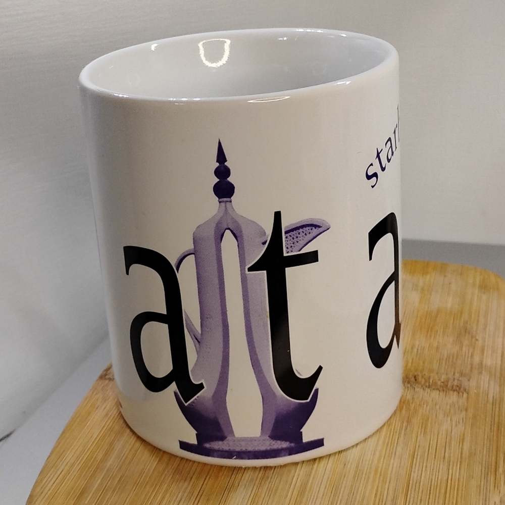 Ceramic Mug with Purple Design
